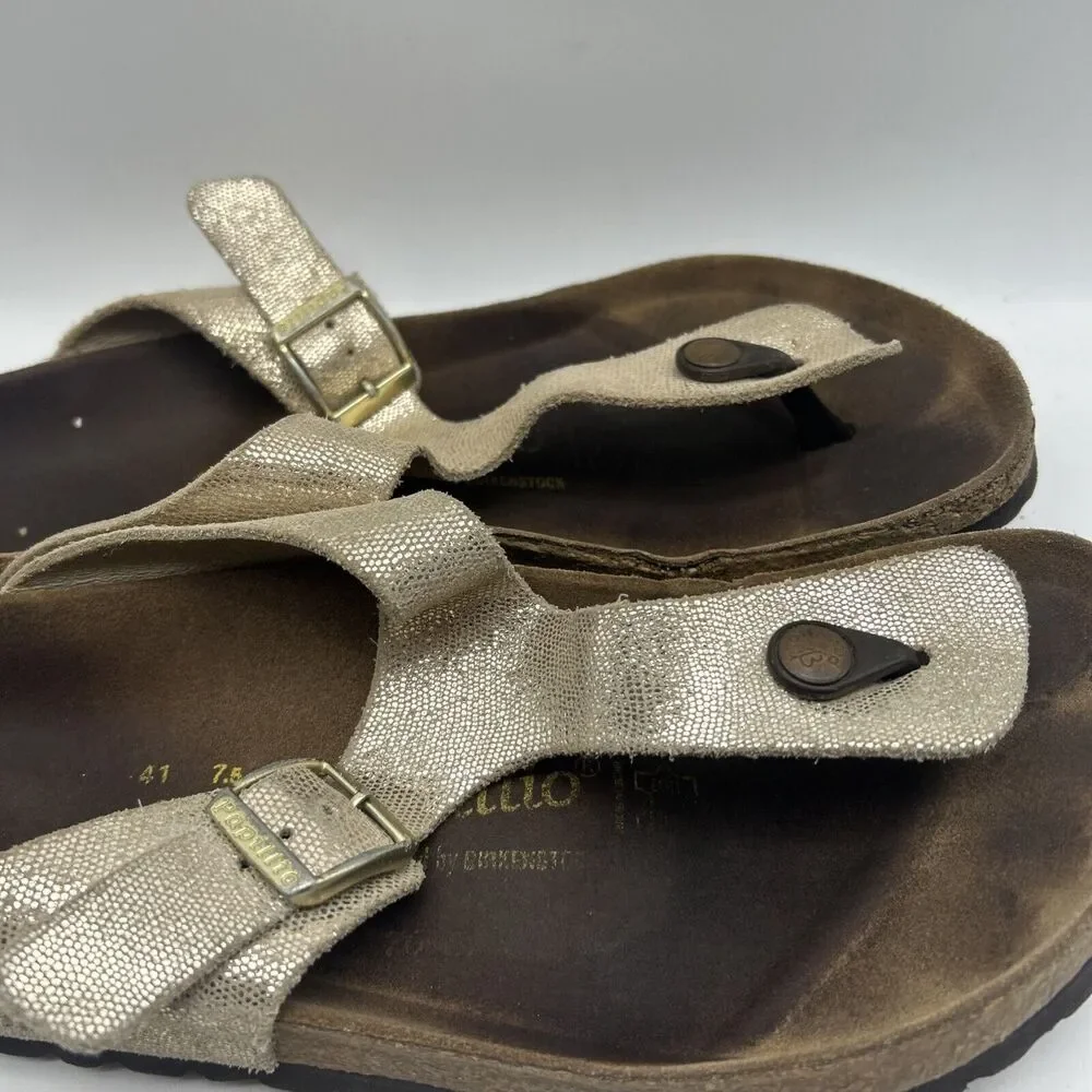 Birkenstock Sandals Womens 41 Papillion Gizeh Glitter Flip Flops‎